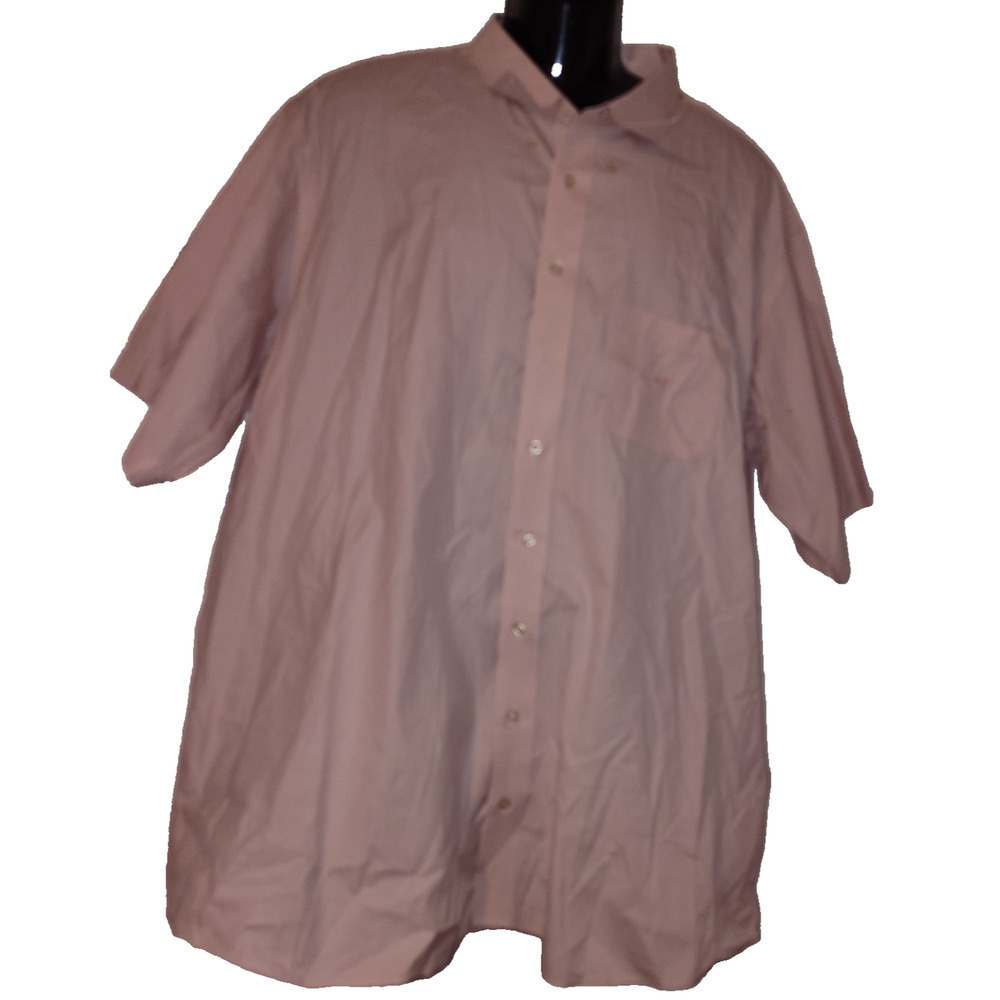 Measure Up Men’s Pink Short Sleeve Button Up Shirt Size XL BG14
